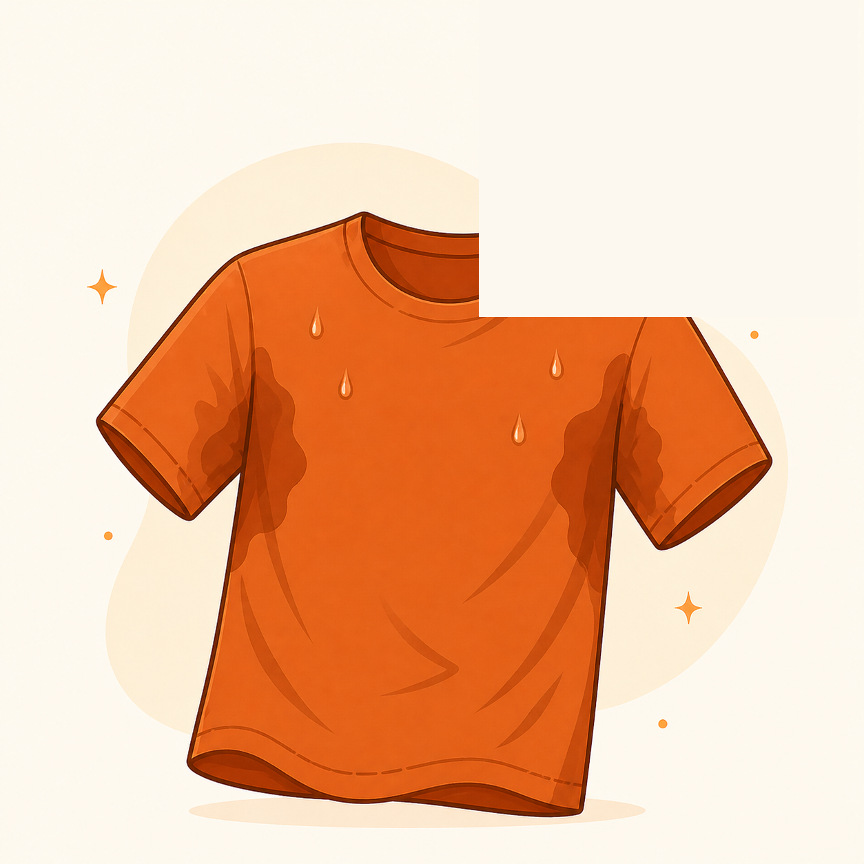 Sweaty shirt illustration